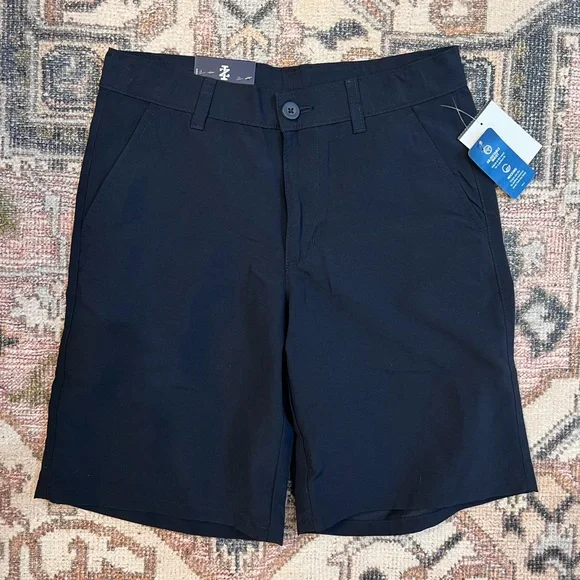 Izod Boys Size 12 Navy Golf Dress Shorts NWT